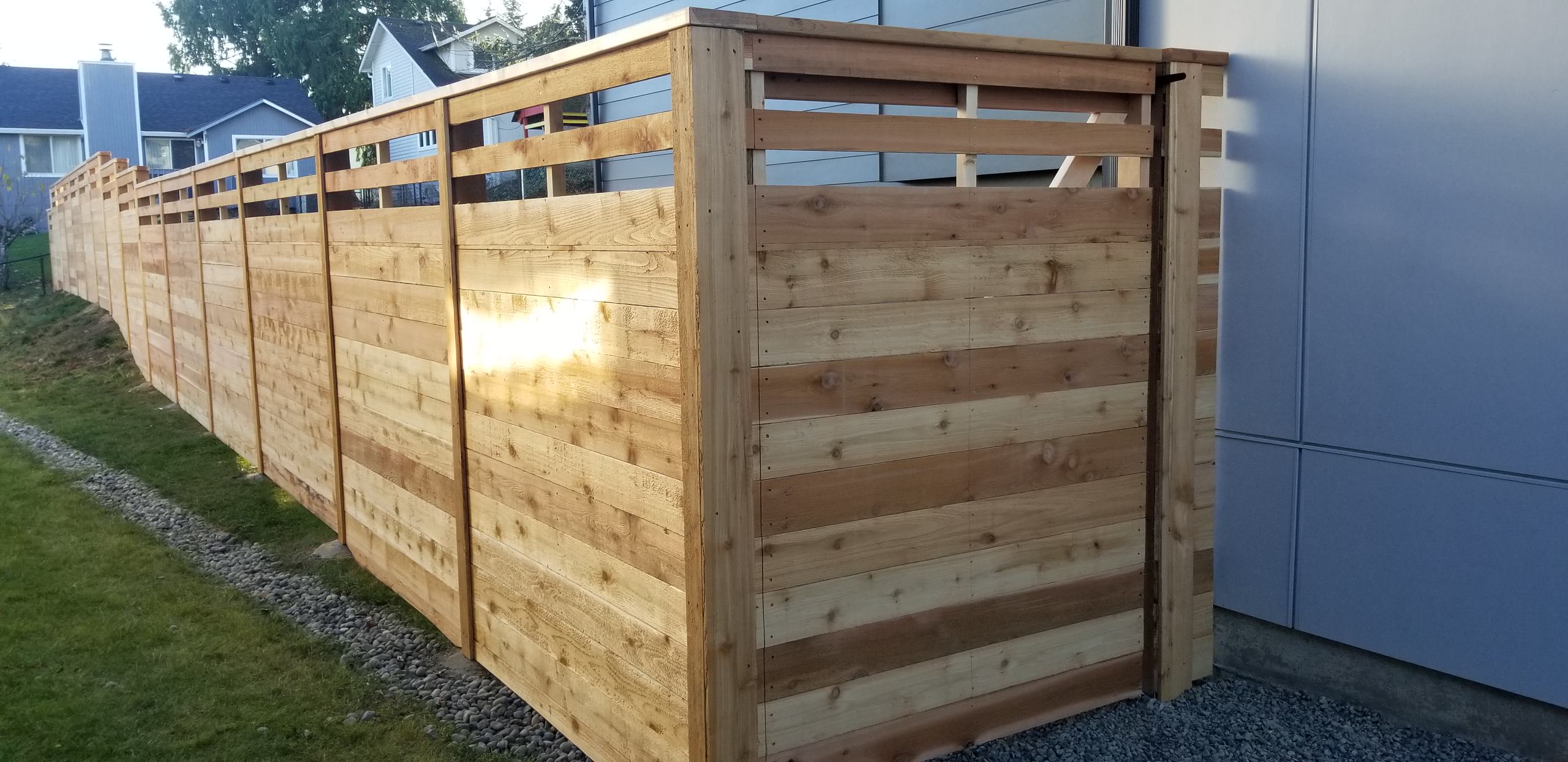 6'FT CUSTOM HORIZONTAL CEDAR FENCE
