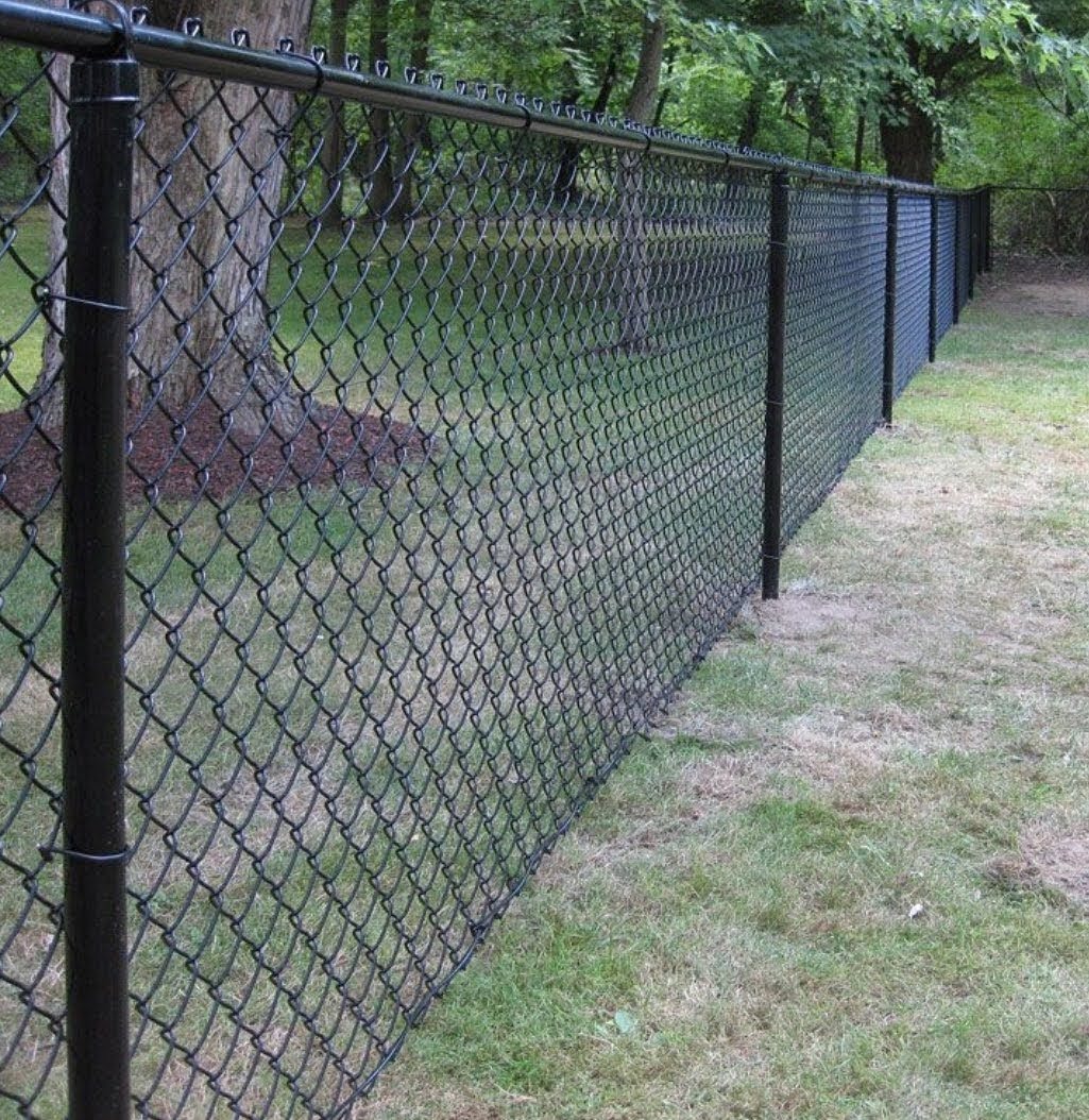 VINYL COATED STEEL CHAIN LINK FENCE BLACK