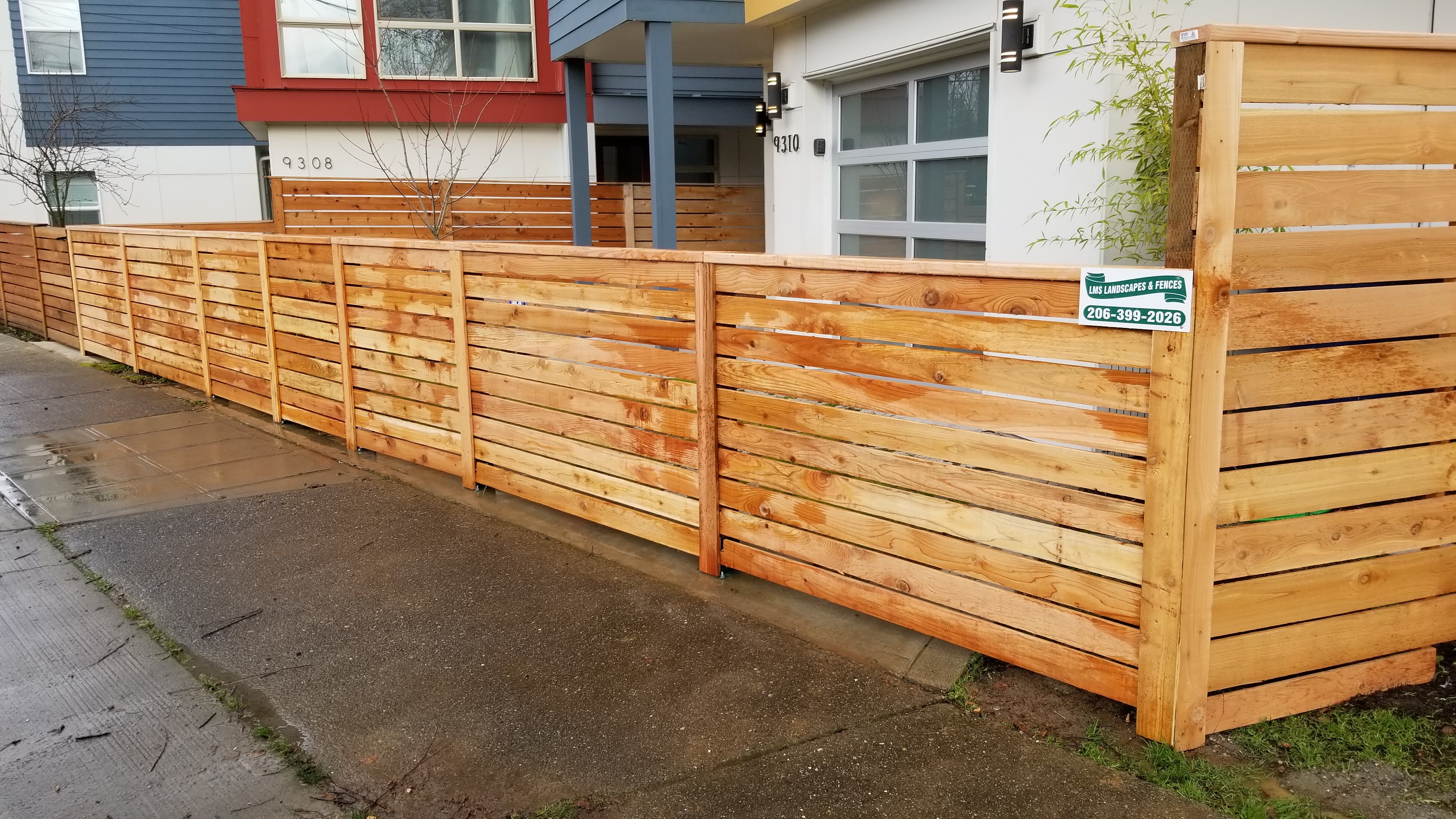 4'FT MODERN HORIZONTAL CEDAR FENCE